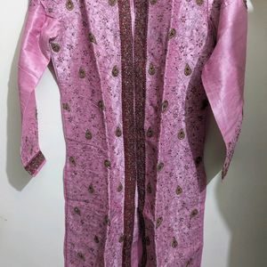 Pink Ethnic Kurta For Men