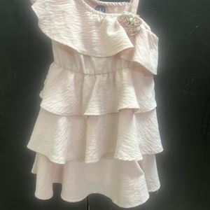 Branded One Off Shoulder Frock For Girl