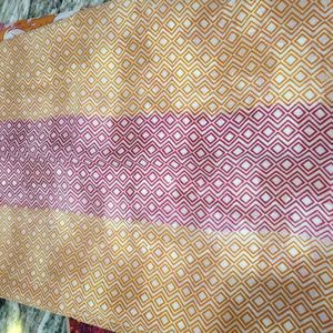 Chanderi Printed Saree With Blouse