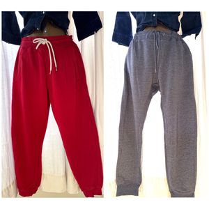 2 Combo Track Pants Red And Bluish Grey