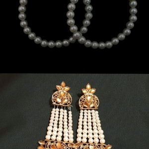 Combo Offer- Pearls Hoops & Royal Gold Pearl