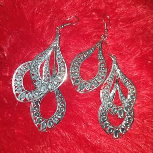 Long Silver Earrings