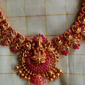 Traditional Chettinad Gold Lakshmi Necklace