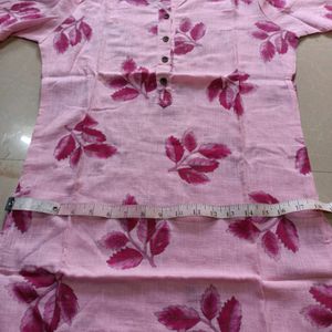 Pink Cotton Kurti