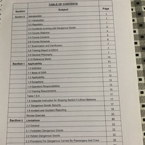 Training Manual Dangerous Goods Regulation