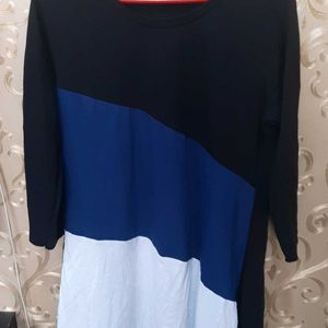 Blend Striped Tunic (White, Blue, Black)