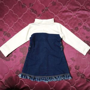 👗Soft Denim Frock For Babies👗