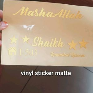 Vinyl & Metallic Sticker + Insert Sheet