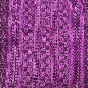 Purple Embroidery Kurti