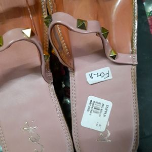 Designer Pink Colored Flats