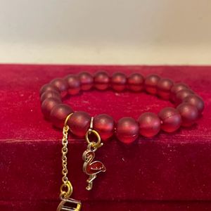 Deep Red Charm Bracelet