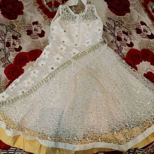 White beautiful party gown for girls