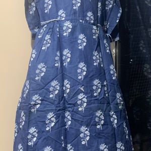 Indigo Cotton Kurta Medium Size