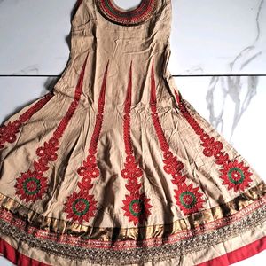 cut sleeves Anarkali Gown with dupatta