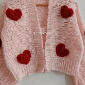 Crochet Herzen Cardigan ♥️