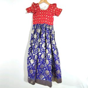 Red And Blue Ethnic Gowns (Girl's)