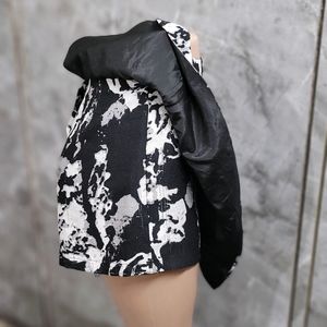 Black White Printed Short Cum Skirt