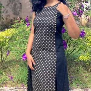 Black Printer Kurti