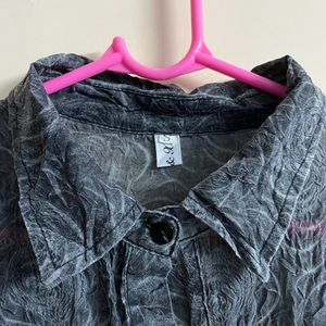 Grey Colour Crushed Shirt (women’s)