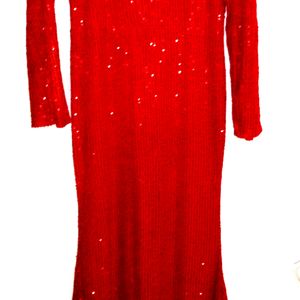 ❤️New Red Sequence Fish Cut Evening Gown...Price N