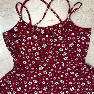 Red Floral Dress