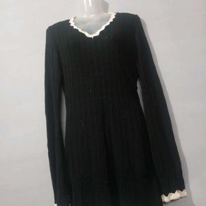 Black Woolen Kurta