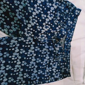 Brand New Printed Pants Blue Size 34