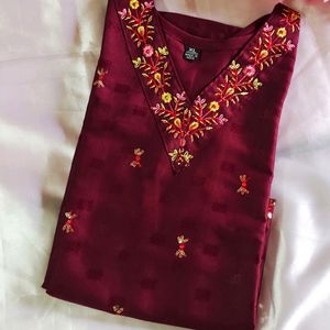 Gorgeous Wine Long Kurti