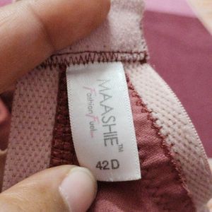 MAASHIE BRANDED - MAROON/BRICK RED BRA