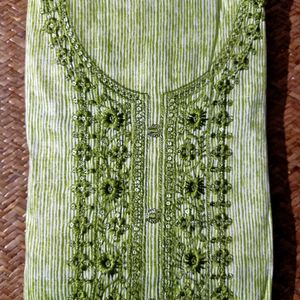 Unstitched 3 Pcs Cotton and Neck Embroidery