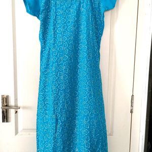 Pretty Pre-stitched Sky colour Kurtha