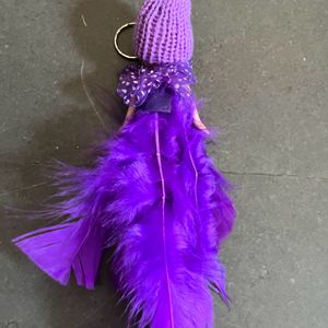 New Purple Doll Keychain. Tag Is Missing But Its
