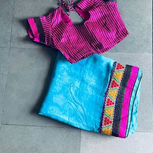 Clock Desgine Saree