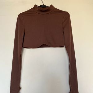 Mock Neck Crop Top