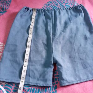 Boys Unisex Blue Shorts Half Pant Casual Daily wea