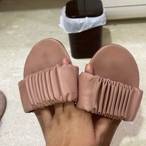 New Pink Slides Flats