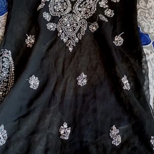 Black Chikankari Kurti