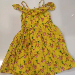 Yellow Coloured Cotton Frock