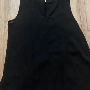 Black Chiffon Formal Top