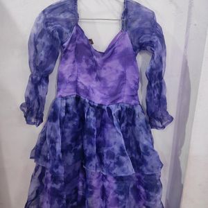 Organza Dress With Hair Bow