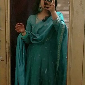 Cyan Anarkali