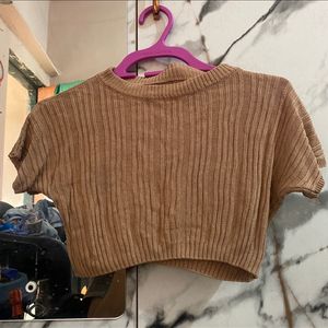 Brown Crop Top