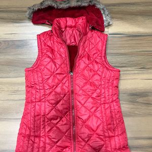 Brand new womens red sleeveless jacket