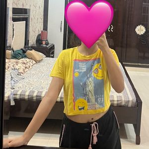 Yellow Crop TShirt