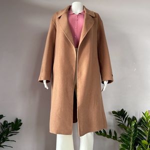 Beige Drop Shoulder Wrap Overcoat