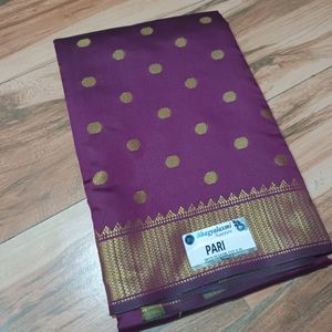 Purple Golden Saree