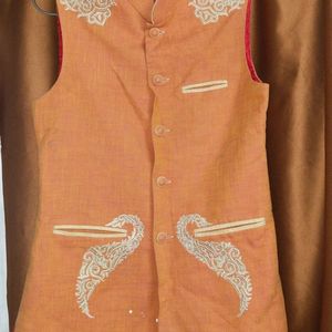 Kurta Pant With Sadri Hand Embroidery(lillon)