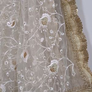 White Designer Lehenga Choli With Dupatta