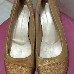 Golden Kitten Heels