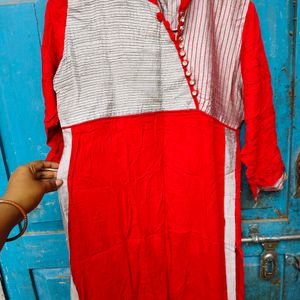 Red Estate Party Wear Kurti